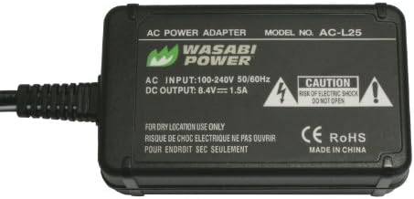 Wasabi Power AC adapter za Sony AC-L200, AC-L200C, AC-L25, AC-L25A, AC-L25B, AC-L25C i Sony HandyCAM DCR-DVD7, DCR-DVD105,
