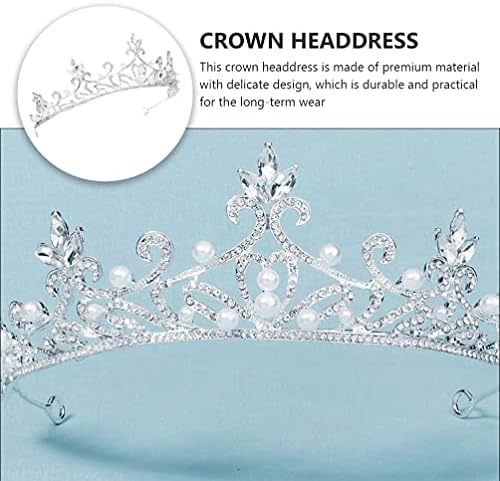 svestrana barokna kruna srebrni obruči za kosu traka za glavu od rhinestona kristalna petlja za vjenčanu kosu pokrivala za