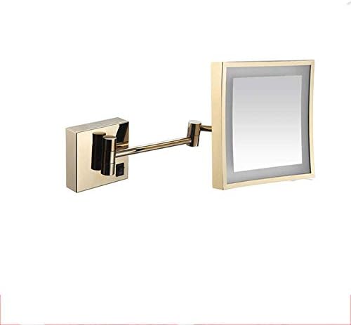 ONEMTB Zidno montirano zrcalo šminke, okretna rotacija od 360 stupnjeva s prikazom slobodnog izobličenja, fleksibilnim gutanjem