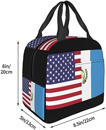 SWPWAB Gvatemala i USA zastave za višekratnu upotrebu prijenosne folije zadebljana izolirana bento vreća za muškarce i za