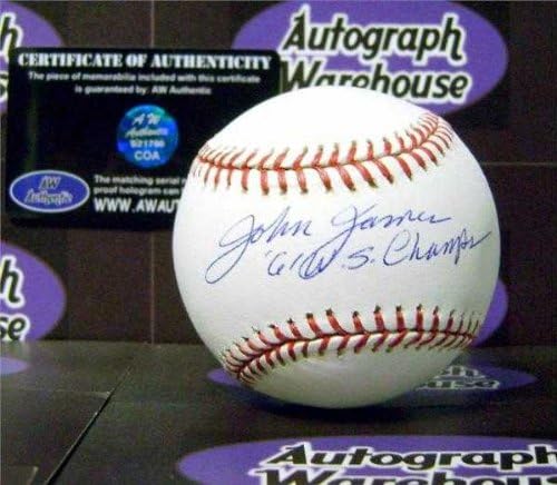 Johnny James Autografirani bejzbol upisani 61 WS Champs