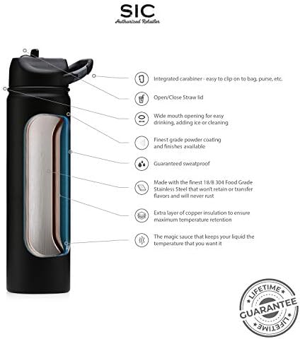 Ozbiljno ledeno hladno sic 27oz izolirana termos boca s vodom, vrhunski trostruki sloj vakuum nehrđajući čelik, BPA slobodni