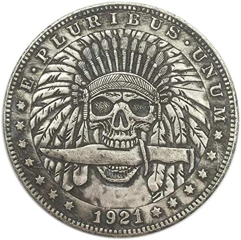 Utiskivani 1921. kreativni Indijanci Američki 骷髅 COIN Memorial Coin Micro CollectionCoin Zbirka Komemorativna kovanica