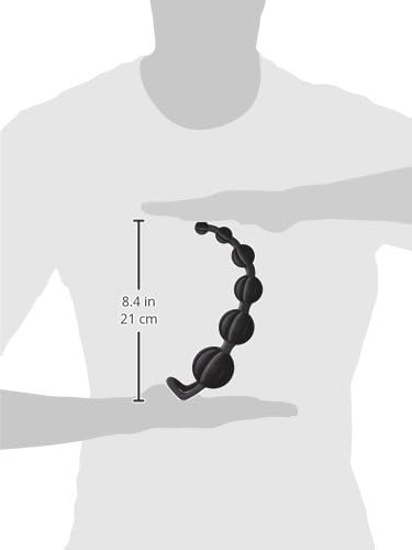 Evoluirane novitete Adam i Eve Butt Beads silikon, vodootporan, crn