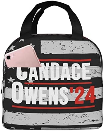 SWPWAB CANDACE OWENS za predsjednika 2024. prijenosna folija za zadebljanu foliju izoliranu torbu za muškarce i za žene za