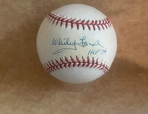 Whitey Ford Yankees Hof 74 Potpisan Vintage A.L. Baseball JSA AI62713 - Autografirani bejzbol