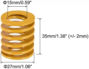 UXCELL 3D pisač Die Spring, 27 mm OD 35 mm dugačak 4PCS Spiralno žigosanje laganog opterećenja kompresija kalupa kalupa za