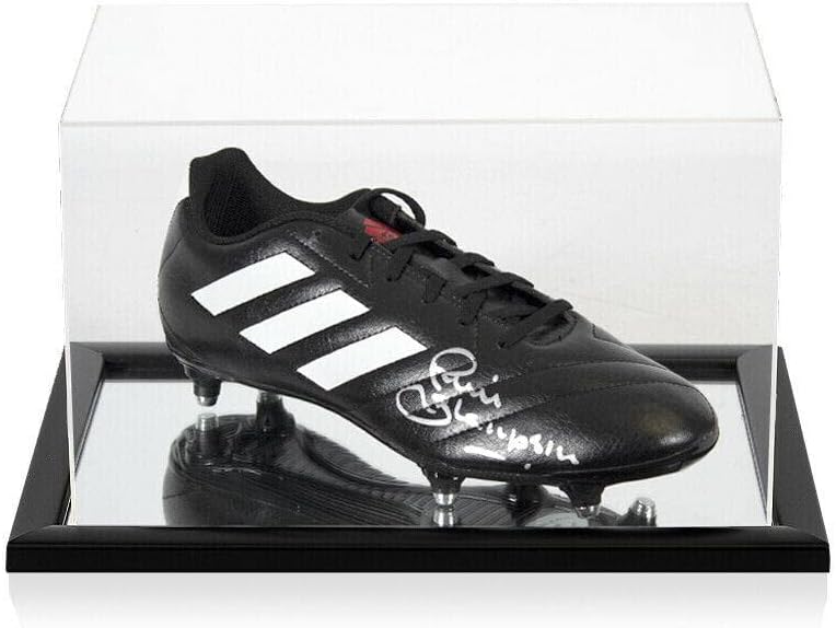 Phil Thompson je potpisao nogometnu čizmu - adidas - u slučaju akrilnog prikaza - nogomet s autogramima