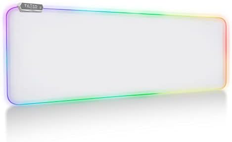 Nagnute Nation Bone White Gaming Mouse Pad RGB - Stvorite svoje postavljanje iz snova - svijetli LED igrački mousepad xl