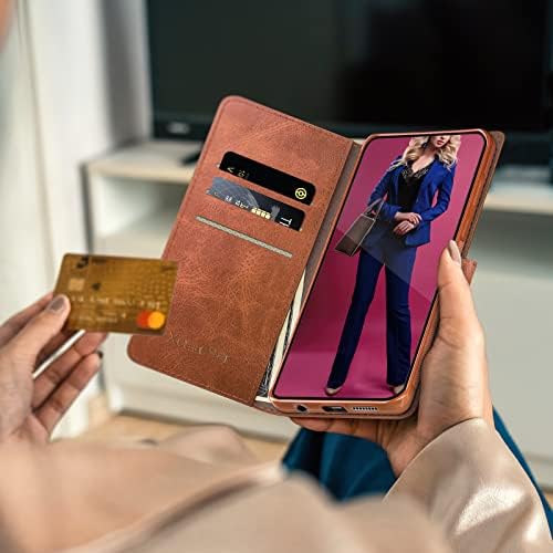 XCasebar 2-u-1 odvojiva za Samsung Galaxy S21 ultra novčanik s držačem kreditne kartice 【RFID Blokiranje】, Flip Folio Book