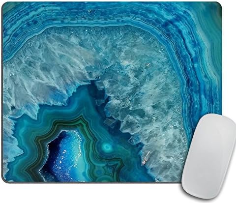 Svijetla aqua plava tirkizna geoda mineralni kamen miša, plavi mousepad