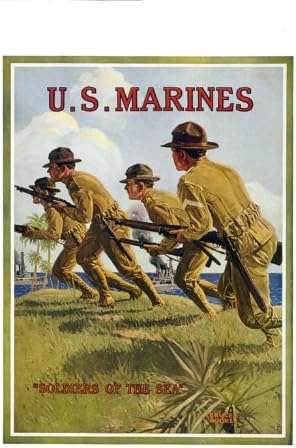 WW2 Sjedinjene Države Marine Corps USMC Regrut Wall Poster Art Print đavoći psi