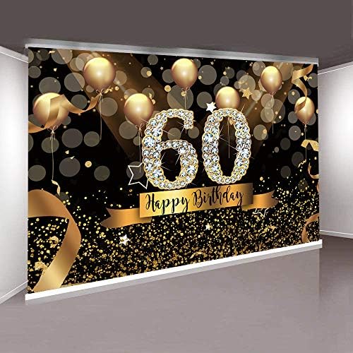 Pozadina za zabavu za odrasle od 60 inča 8 96 Stopa bokeh krug sjajni zlatni balon pozadina za fotografiranje šezdesetogodišnjica