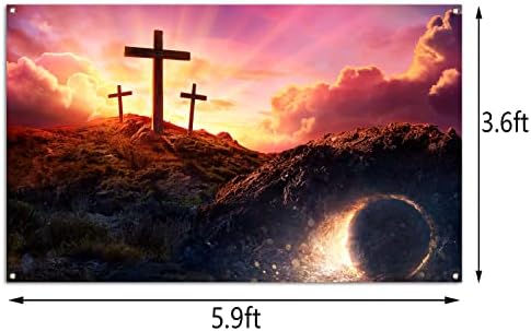 Uskrsnuo je pozadina Foto Kabine Uskrsni blagdan kršćanski križ Veliki tjedan proljetna pozadina za fotografiranje zidni