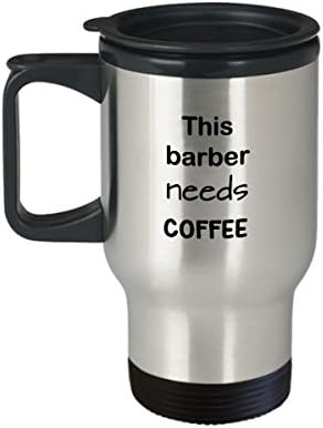 Poklon za putničku šalicu, Ovaj brijač treba kavu, prilagođeni šalica za kavu od nehrđajućeg čelika, personalizirani poklon