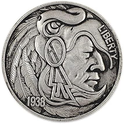 Duboko rezbarenje utisnuta 1938. američke ptice 骷髅 Coin Micro Chapter CollectionCoin Zbirka Komemorativna kovanica