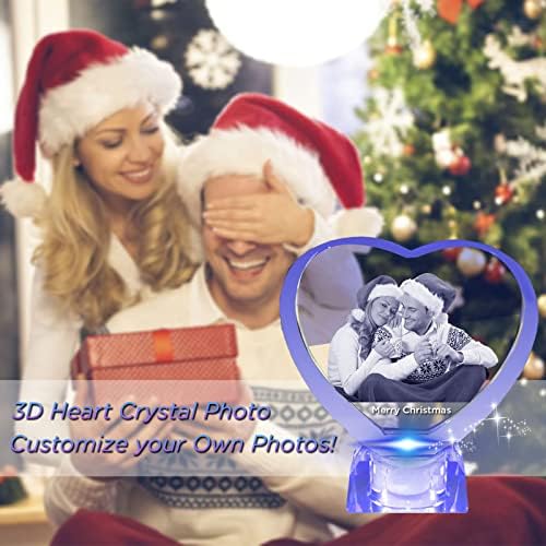 Teatl 3D kristalno foto srce, personalizirani pokloni prilagođeni kristal s ugraviranom slikom, prilagođeni poklon za žene,