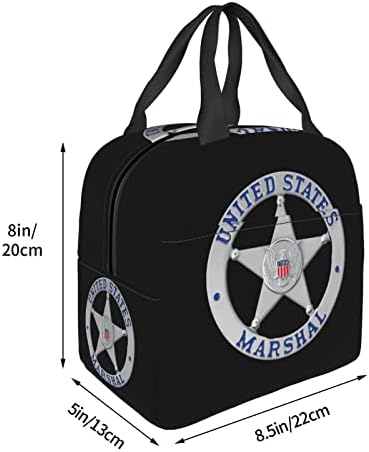 SWPWAB US Marshals Usluga za višekratnu upotrebu prijenosne folije zadebljana izolirana bento torba za muškarce i za žene