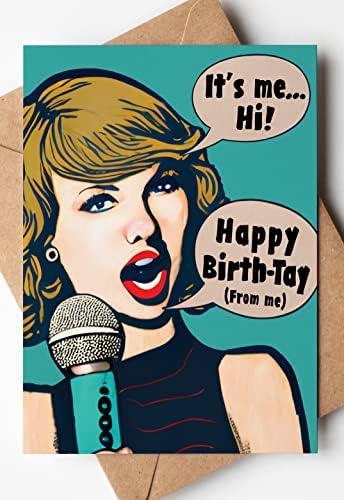Smiješna čestitka Katie Doodle - stil Pop Art-veliki slatki pokloni na 16, 13, 18, 21, 30, 40-rođendan za žene, djevojke,