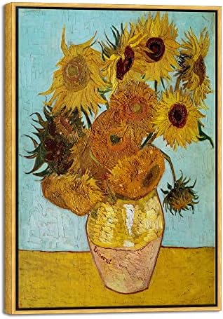 Wieco Art uokviren zidna umjetnost suncokreta Vincenta Van Gogh Slike Reprodukcija Sažetak platnena otiska za ukrase za dnevnu