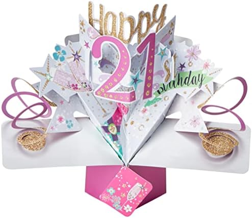 Sretan 21. rođendan pop-up čestitka originalna druga priroda 3D Pop up čestitke