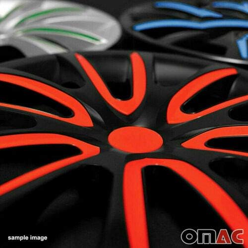 OMAC 16 -inčni hubcaps za Suzuki sjajne crne i ljubičaste 4 PCS. Poklopac naplataka na kotači