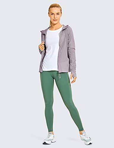 CRZ joga ženske lagane atletske jakne za prozračivanje pune dukserice s patentnim zatvaračem s džepovima s džepovima